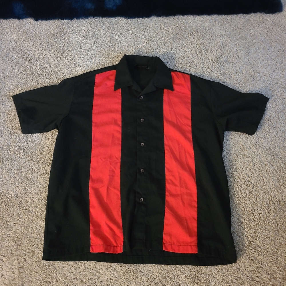 C2 Gently Used Vintage Style STEADY Bowling Shirt-Size L